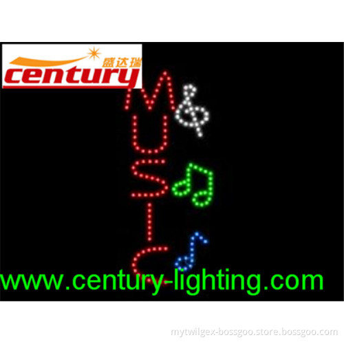 wholesale china factory price MUSIC animated led sign